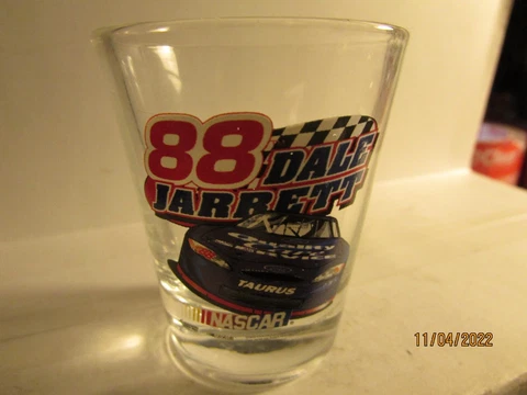 Vintage Nascar- Dale Jarrett 88 Standard Shot Glass - new Cover