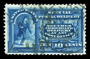 Scott E4 1894 10c Special Delivery Issue Used VF Duplex Cancels Cat $110 - Picture 1 of 1