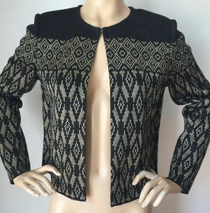Neu mit Etikett St John Strickjacke Größe 6 schwarz & gold  - Bild 1 von 6
