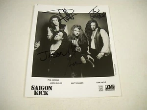 SAIGON KICK signed by all four 1989 original 8"x 10" PROMO PUBLICITY PRESS PHOTO - Picture 1 of 2