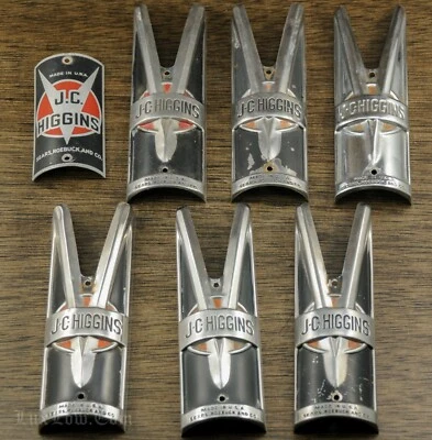 Insignia de cabeza de bicicleta JC Higgins de colección flujo de color tanque de chorro bicicleta Murray Cruiser Foto 1 de 2