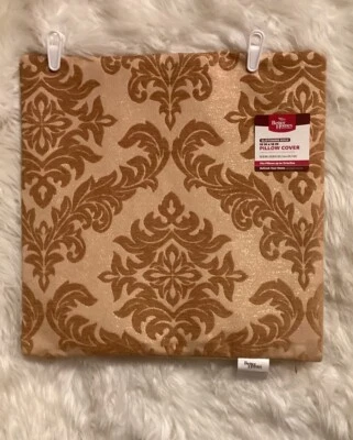 NWT - Better Homes & Gardens Gold Pillow Cover Square 18" - Image 1 of 2
