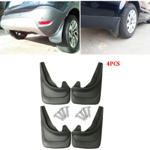 4pcs Front & Rear Car Body Protector Mud Flaps Guards Splash Molded Trim Kit