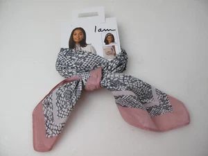 I Am Multicolored geometric Gray Pink Scarf - Picture 1 of 5