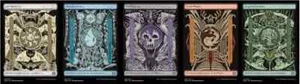 Full Art Phyrexian Text Basic Land Set - Phyrexia All Will Be One - MTG - Bild 1 von 1