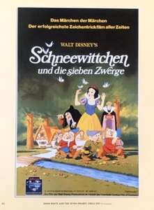 Snow White Germany Schneewittchen Und die Sieben Zwerge Movie Poster #0023 - Picture 1 of 3