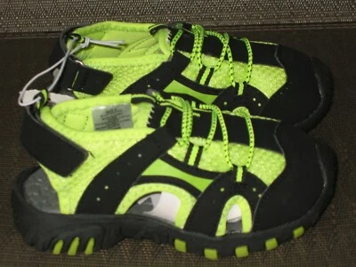 Sandalia sin cordones Koala para niños talla 9 nueva sin caja/hklp espalda niños pequeños negra con punto lima Foto 1 de 4