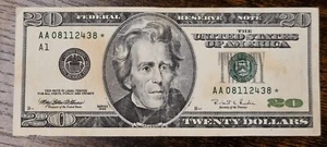 1996 Twenty Dollar Federal Reserve Note $20 Bill *** STAR NOTE *** #91336 - Picture 1 of 2