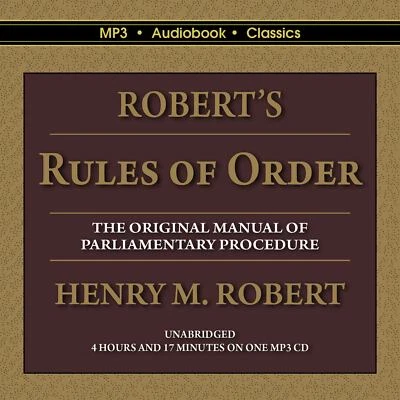 Robert's Rules of Order - Unabridged MP3 CD Audiobook in CD jacket - Image 1 of 4