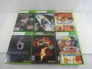Microsoft Xbox 360 Resident Evil 5 6 Metal Gear Naruto Shippuden Lips Video Game - Picture 1 of 11