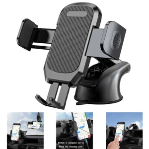 Car Phone Holder Dashboard Windshield Phone Mount Universal for iPhone Samsung - Picture 1 of 12