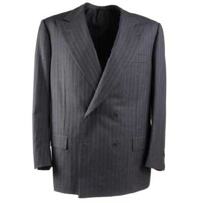 NWT $7995 KITON Classic-Fit Medium Gray Stripe Year-Round Wool Suit 42 R - Image 1 of 4