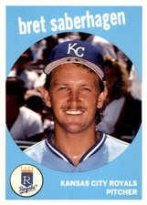 1989 Baseball Card Magazine '59 Topps Replicas #48 Bret Saberhagen EX