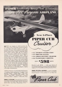 1940 Piper Cruiser Flugzeug AD 23.04.2024F - Bild 1 von 1