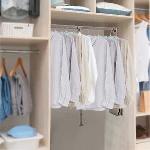 Adjustable Closet Organizer Storage Shelf Closet Mounted Space Saver Rack - Picture 1 of 9
