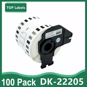 Etichette termiche continue non OEM adatte a BROTHER DK-2205 - (100) rotoli da 100' - Foto 1 di 8