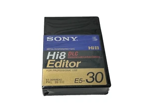 CASSETTE  VIDEO SONY HI8 EDITOR 8MM PROFESSIONAL E5-30 E5-30HMEAD PAL NEUF NEW - Photo 1 sur 2