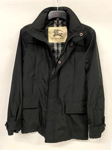 Burberry Chaqueta Hombre S Negro Impermeable Chaqueta de Lluvia Cuello Capucha Smart Field 910 - Imagen 1 de 14