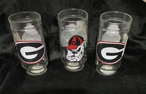 University of Georgia Bulldogs Drinking Glasses Officially Licensed Set Of 3 Cover