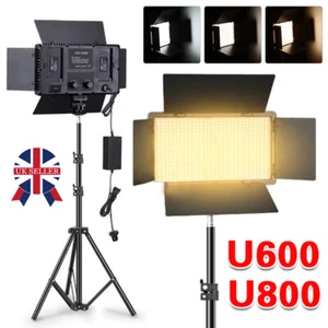 LED Video Lighting Kit 600/1120 Light Beads Photo Studio Lamp Photography Stand - Picture 1 of 18