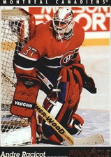 1993-94 Pinnacle Canadiens Hockey Card #332 Andre Racicot