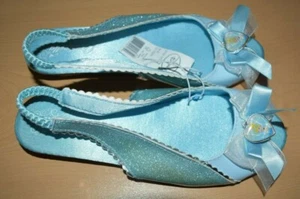 Nuevo Niñas Disney Princesa Azul Brillo Cenicienta Arco Disfraz Zapatos de Vestir 2/3 - Imagen 1 de 5