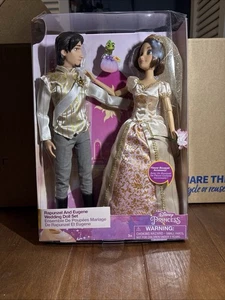 NIB Disney Store Tangled Princess Rapunzel and Eugene Wedding Doll Set - Picture 1 of 7