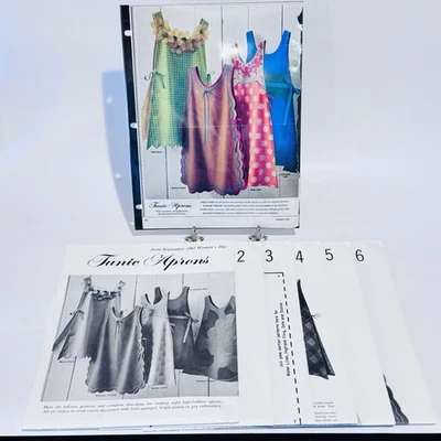 Vintage Womans Day Collection 1966 Retro Groovy Tunic Apron Complete Pattern Set - Image 1 of 4