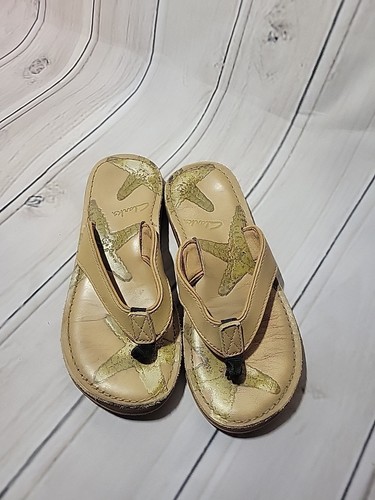 Sandali infradito donna Clarks Collection pelle marrone 6M stelle marine