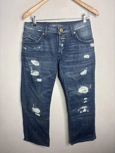 Robin's Jean Jeans Mens Blue Distressed Straight Leg Embroidered Wings Denim - Picture 1 of 10
