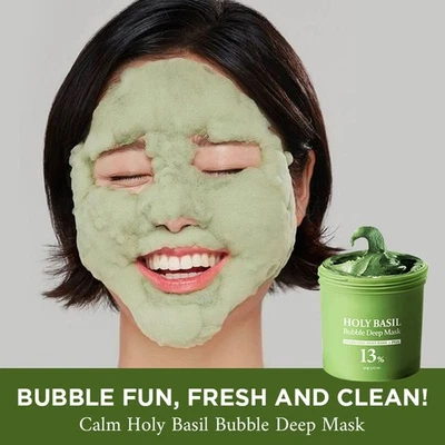 HOLY BASIL Bubble Deep Mask SPARKLING HOLY BASIL+PHA 13% AF - image 1 of 4