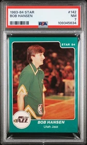 Bob Hansen 1983-84 estrella #142 PSA 7 Utah Jazz centrado - Imagen 1 de 2