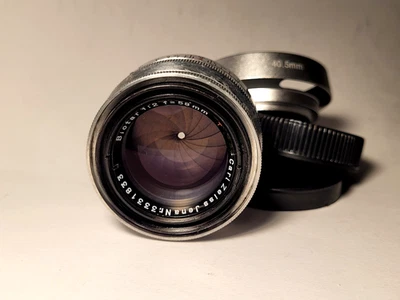 SERVICED EXC M42 CARL ZEISS JENA BIOTAR Red T 1:2/5.8cm 17 Blades 2.0 58mm - Image 1 of 4