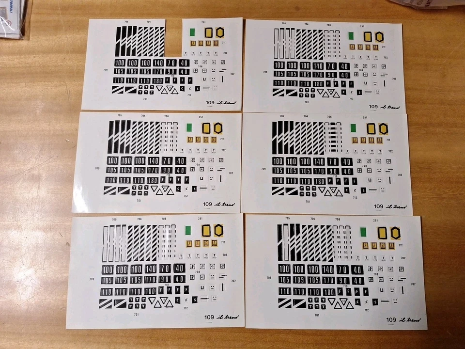 MA IL TRENO 109 6 Composizioni di decals adesive accessori in parte utilizzati - Photo 1/1