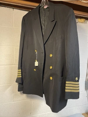 US Navy USN Military Dress Blue Uniform Jacket Coat Tailored Size 42L Kass Vtg - Image 1 of 4