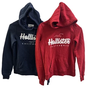 Hollister Hoodie Mens XS Embroidered Logo Pullover Sweatshirt Preppy - Picture 1 of 9