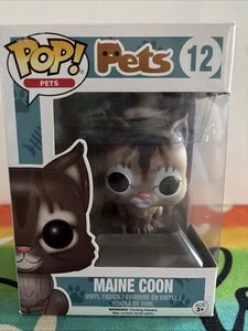 Funko POP! Pets Series 1 MAINE COON CAT #12 Vaulted 2016 In Protector - Picture 1 of 6