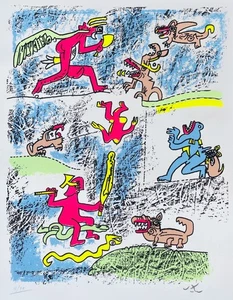 Roberto Sebastian MATTA "Ehrenbürger", 1975 original signierte Lithographie - Bild 1 von 2