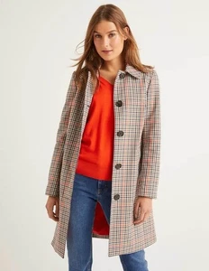 BODEN Blackwell Mac coat UK 22, XL / cotton check pockets stretch - Picture 1 of 12