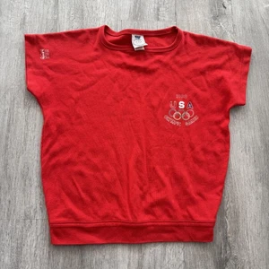 Vintage Levi's 1980 USA Olympic Games Sweatshirt Medium Red Made in USA 80s - Picture 1 of 6