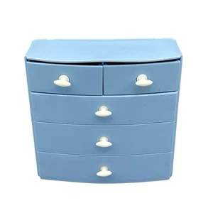 Vintage 1998 Mattel Barbie blaue Kommode - Puppenhaus Möbel Maßstab 1:6 Schubladen - Bild 1 von 6