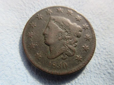 1830 N-6 R4 Medium Letters Rev. VF/XF corroded. Red Book variety - Image 1 of 2