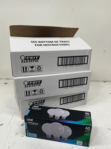 36PK Feit Electric 60WEquiv G25 Globe White Glass LED Light Bulb Daylight - Picture 1 of 2