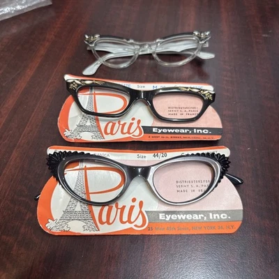 DE COLECCIÓN AÑOS 50/60 PARIS GAFAS CATEYE CAT VISION LINE CONJUNTO A GRANEL LOTE MARCOS DE REVENTA Foto 1 de 4