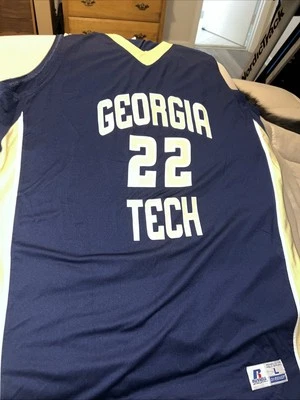 Navy/Gold Russell Athletic Georgia Tech No 22 Jersey Size L - Image 1 of 4