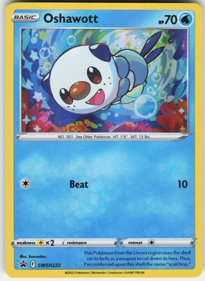 Oshawott - (Cosmo Holo) Promo SWSH: Sword & Shield Promo Cards SWSH222 LP-NM - Image 1 of 2