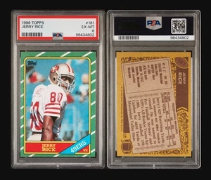 1986 TOPPS FOOTBALL JERRY RICE #161 C* SU LINEA COPYRIGHT (RC) - Foto 1 di 3