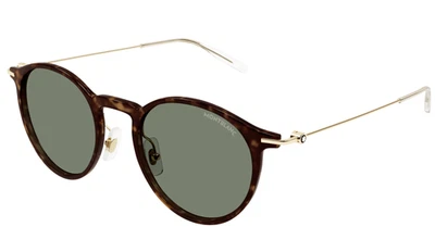 Montblanc MB0097S-007 Gafas de sol redondas de carey Dije vintage Foto 1 de 4