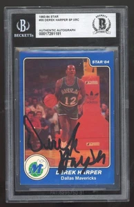 1983-84 Star #55 Derek Harper RC BAS Auto - Picture 1 of 2