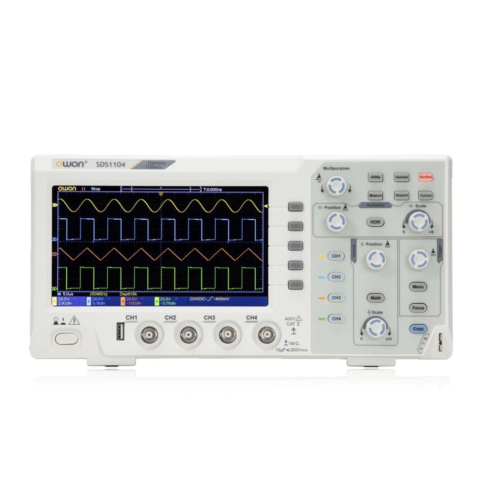 OWON SDS1104 Oscilloscope Thin Lightweight 4 Channel 1Gs/s 100MHz Band [Domestic - Image 1 of 4